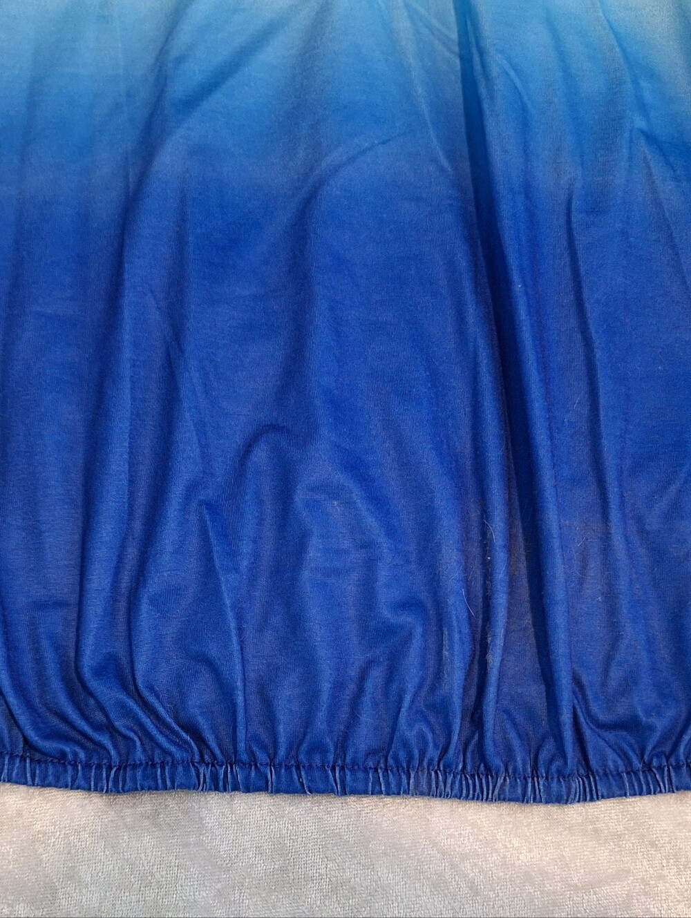 Cold-Shoulder Ombre Blue Tank Top with Crisscross Back by Flamingals size L - Picture 5 of 10